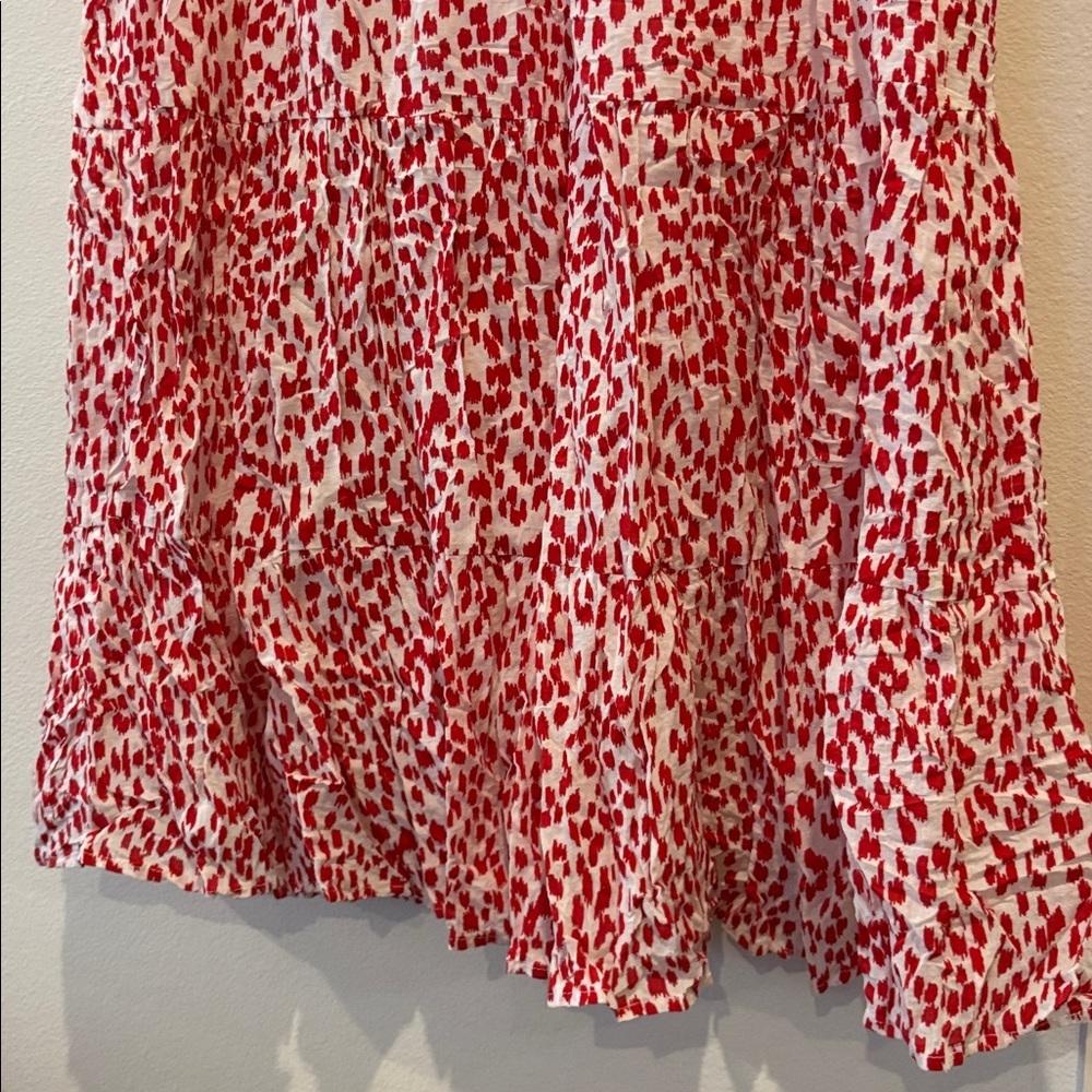 Pinch Red White Patterned Leopard Print Deborah D… - image 5